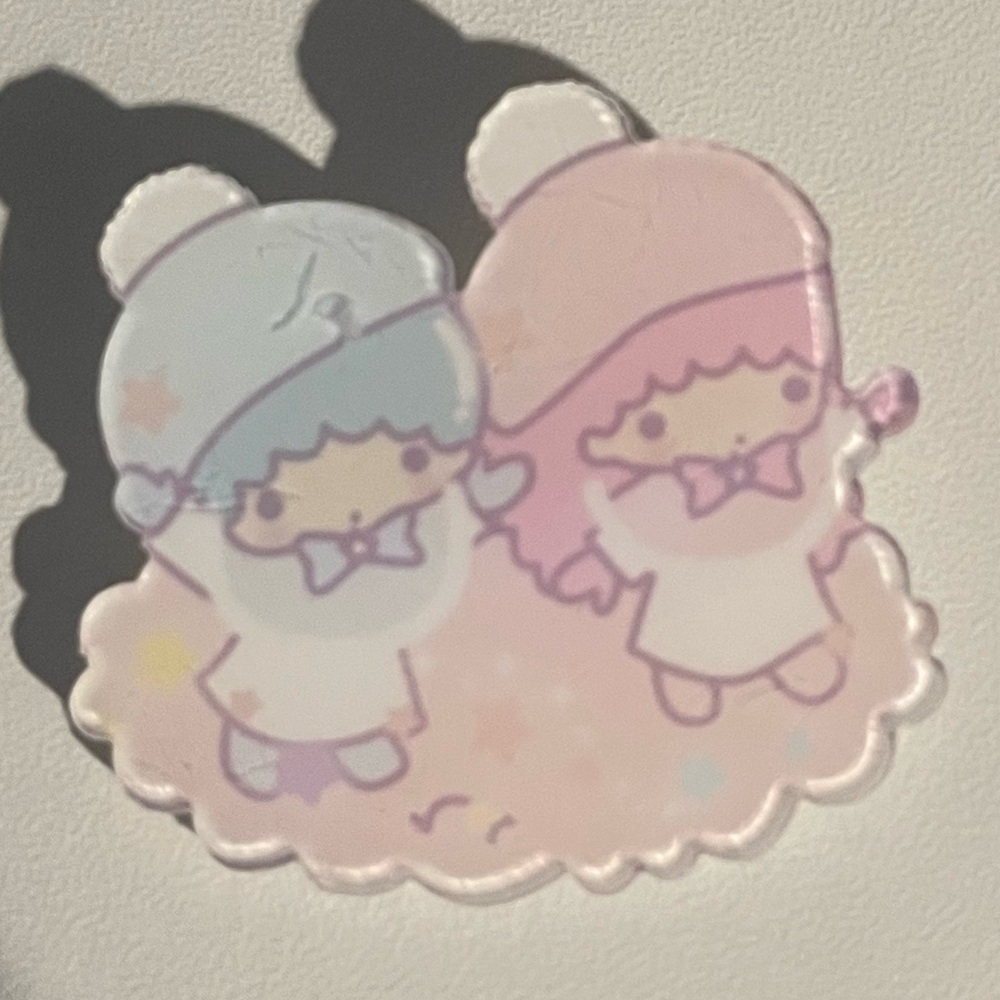 Little Twin Stars Sanrio Acrylic Pin Badge Kiki Lala Kawaii Hello Kitty Friends